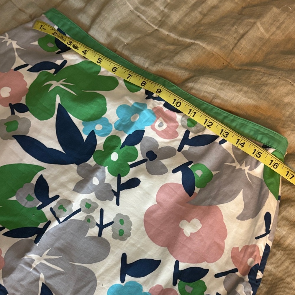Boden Floral A-Line Skirt - Green, Pink, Blue, Gray - Picture 4 of 7